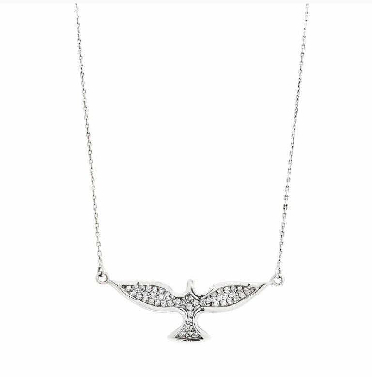 Colar Espirito Santo com diamantes